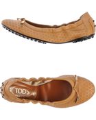 Tod's Ballet Flats - Lyst