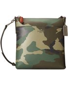 Coach Camo Leather North/South Swingpack - Lyst