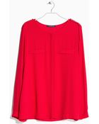 Violeta By Mango Chest-Pocket Blouse - Lyst