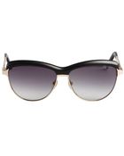 Saint Laurent Black Acrylic And Metal Cat-Eye Sunglasses - Lyst