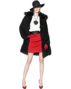 Lanvin Faux Fur Coat - Lyst