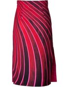 Akris Cotton Printed Pencil Skirt - Lyst