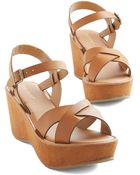 J.p. Original Corp. Wear It Well Wedge In Cognac - Lyst