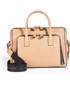 Anya Hindmarch Leather Maxi Zip Top Handle Tote In Nude - Lyst