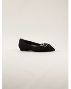 Giuseppe Zanotti Buckle Detail Ballerinas - Lyst