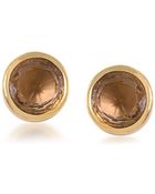 Carolee Gold-Tone And Topaz Stone Stud Earrings - Lyst