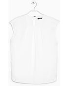 Mango Pleated Detail Blouse - Lyst