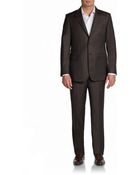 Saks Fifth Avenue Black Label Windowpanecheck Woolsilk Suit - Lyst