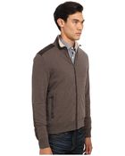 Michael Kors Leather Trim Jacket - Lyst