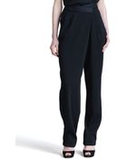 Donna Karan New York Envelope-Pleated Fluid Pants - Lyst