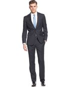 Kenneth Cole Reaction Navy Mini-Stripe Slim-Fit Suit - Lyst