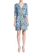 BCBGMAXAZRIA Printed Roll-Tab Sleeve Dress - Lyst