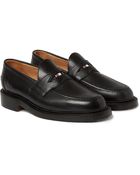 Thom Browne Pebbled Leather Penny Loafers - Lyst