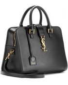 Saint Laurent Cabas Small Monogram Leather Tote - Lyst