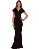 Badgley Mischka Cowl Neck Cut-Out Evening Gown - Lyst