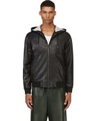 Marc By Marc Jacobs Black Lambskin Hooded Jacket - Lyst