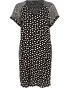 River Island Black Mixed Print T-Shirt Dress - Lyst