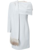 Marios Schwab Asymmetric Sleeve Cocktail Dress - Lyst