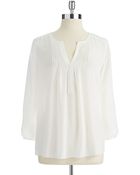 Nydj Peasant Blouse - Lyst