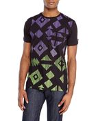 Wesc Black Aztec Ombrã© Tee - Lyst