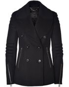 Belstaff Wool-Cashmere Croft Moto Pea Coat - Lyst
