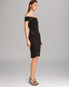 Halston Heritage Dress - Off-Shoulder Satin Detail - Lyst