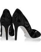 Sergio Rossi Gruppo Velvet-Appliquã©D Mesh Pumps - Lyst