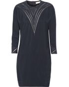 Iro Cadonia Embroidered Crepe Mini Dress - Lyst