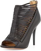 L.a.m.b. Tiffany Leather Caged-Front Bootie - Lyst