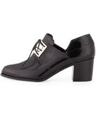 Jason Wu Metal-Vamp Oxford Chunky Heel Pump - Lyst