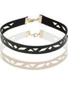 Topshop Pack Of Two Leather-Look Cut-Out Chokers - Lyst