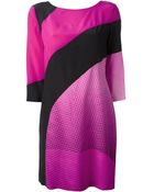 Diane von Furstenberg Diagonal Striped Dress - Lyst