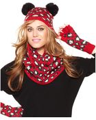 Betsey Johnson Animal Print Pom Pom Beanie - Lyst