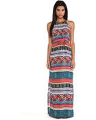 Mink Pink Folk Frenzy Maxi Dress - Lyst