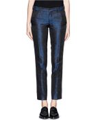 Each X Other Leather Trim Brocade Tuxedo Pants - Lyst