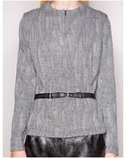 Pixie Market Belted Tweed Top - Lyst
