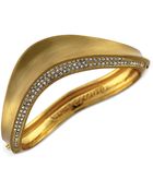 Vince Camuto Goldtone Crystal Accent Bangle Bracelet - Lyst