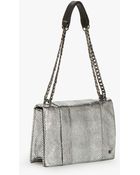 Halston Chain Handle Shoulder Bag - Lyst