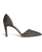 Giorgio Armani Suede Dorsay Pumps - Lyst