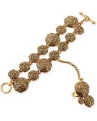 Oscar de la Renta Swirl Bracelet Hand Chain - Lyst