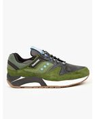 Saucony Mens Green Suede Grid Sneakers - Lyst