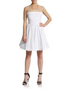 RED Valentino Tulle Illusion Fit-&-Flare Dress - Lyst