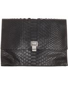 Proenza Schouler Lunch Bag Large Python Clutch - Lyst