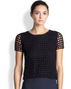 Akris Open-Knit Top - Lyst