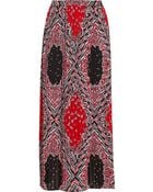 MICHAEL Michael Kors Bandana-Print Crepe Maxi Skirt - Lyst