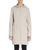Calvin Klein Hooded Soft Shell Coat - Lyst