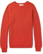 Ami Ribbed-Knit Cotton Sweater - Lyst