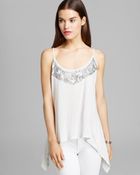 Guess Tank Asymmetric Embellished Shark Bite - Lyst
