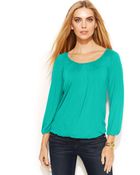 Michael Kors Michael Petite Peasant Top - Lyst