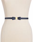 Kate Spade Skinny Pyramid Bow Leather Belt - Lyst